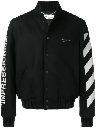 diagonal stripe varsity jacket 
