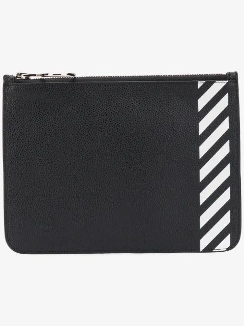 Off-White monedero a rayas diagonales