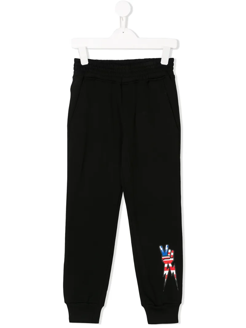 Neil Barrett Kids спортивные брюки с логотипом