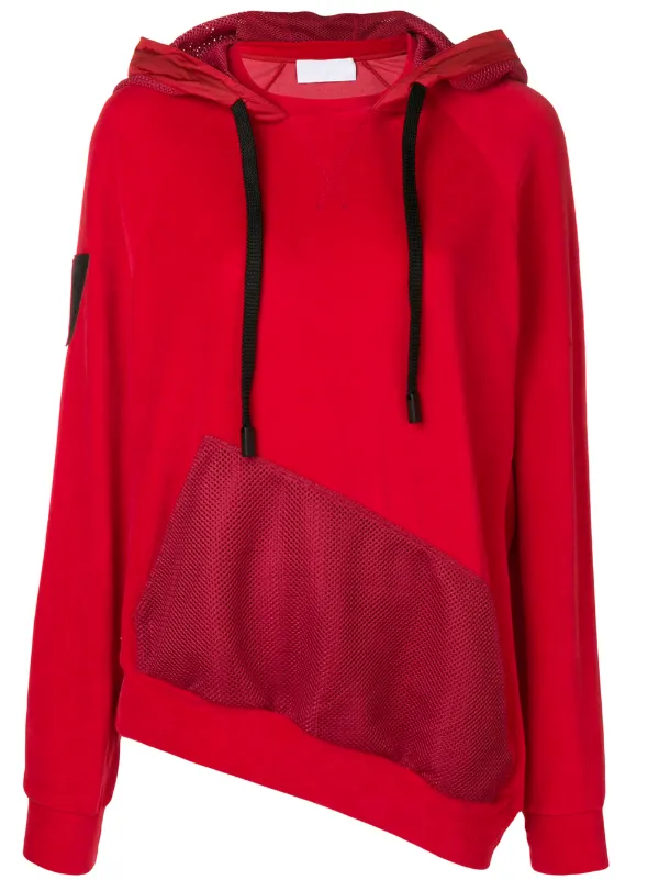 red no sleeve hoodie