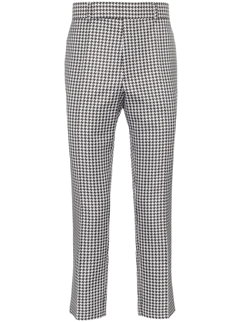 Haider Ackermann Tops HAIDER ACKERMANN CROPPED-HOSE MIT HAHNENTRITTMUSTER - SCHWARZ