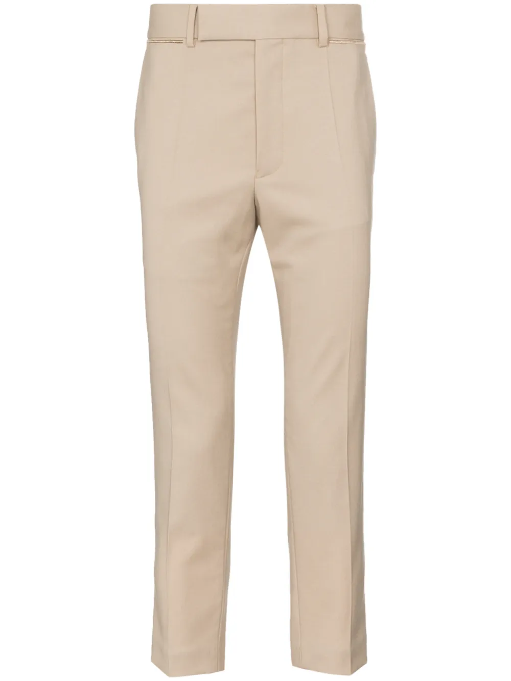 Haider Ackermann Pants HAIDER ACKERMANN TAILORED WOOL CROPPED TROUSERS - NEUTRALS