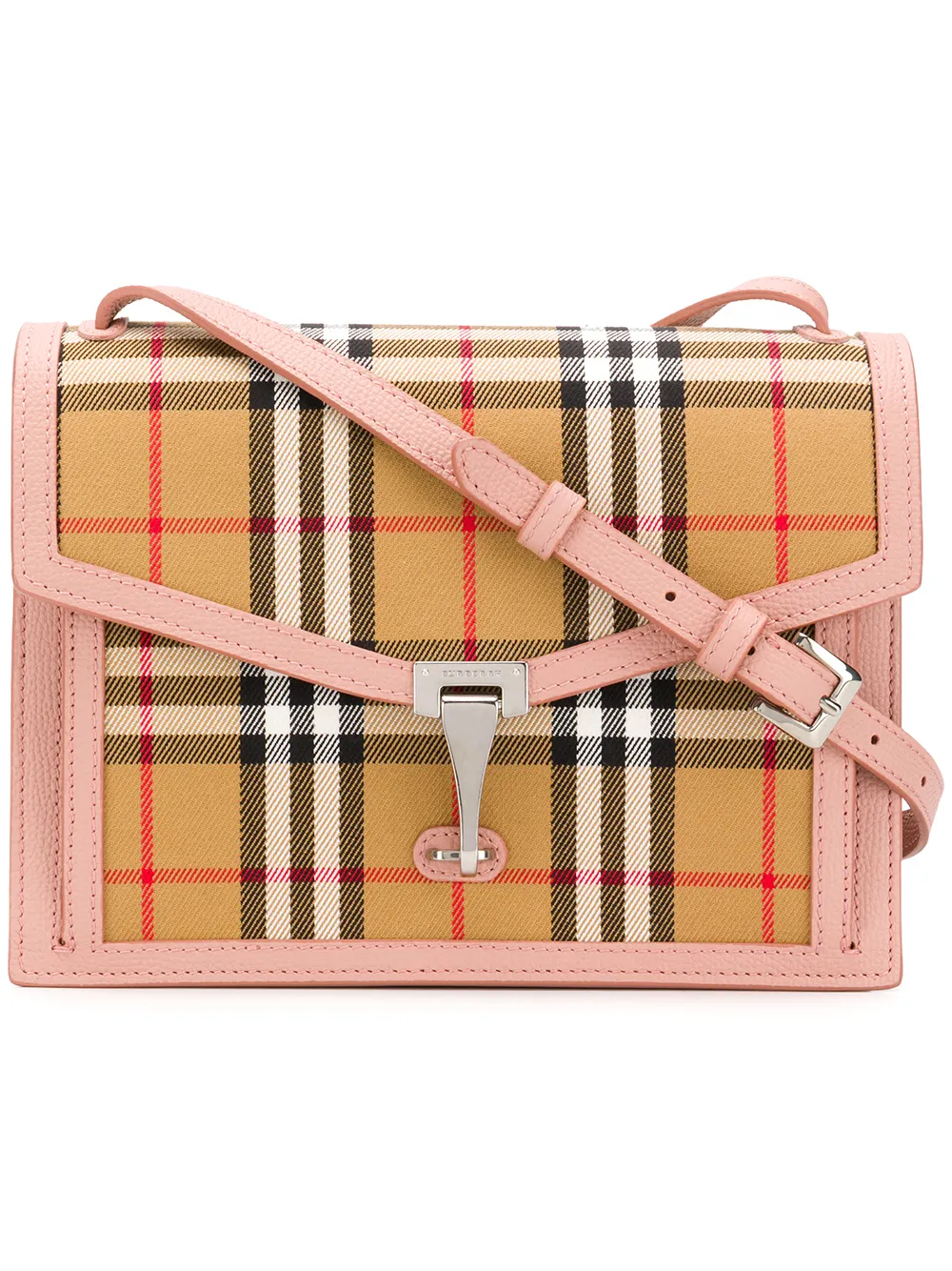 Burberry Small Macken Vintage Check Crossbody Bag Pink ModeSens