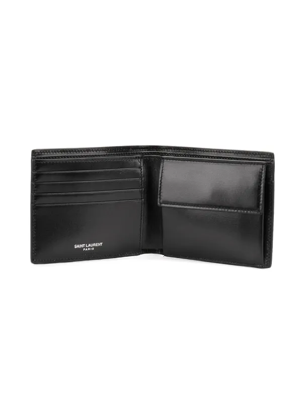 【SAINT LAURENT】WALLET Monogram Small leather wallet in black - Saint Laurent