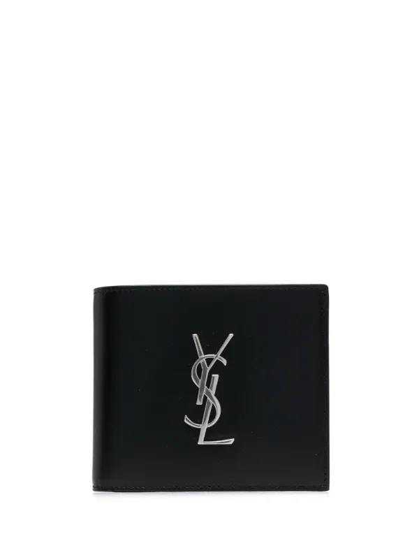 Saint Laurent Monogram bifold wallet men Calf Leather One Size Black