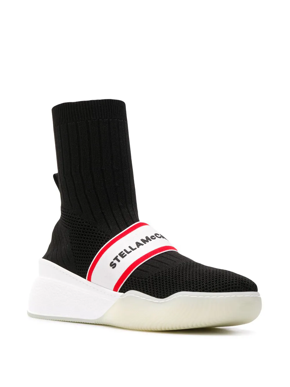 Stella McCartney Alta gebreide sneakers met logo Zwart