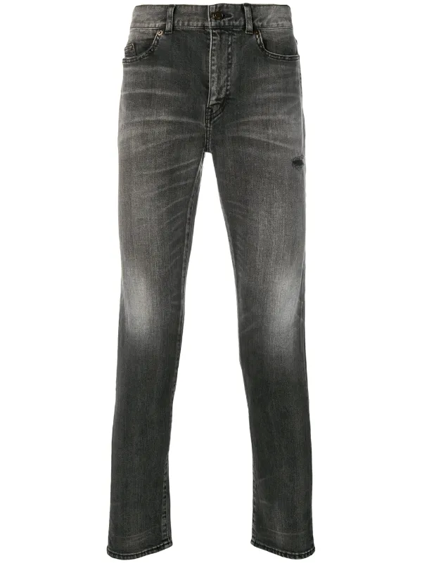 stone washed jeans black