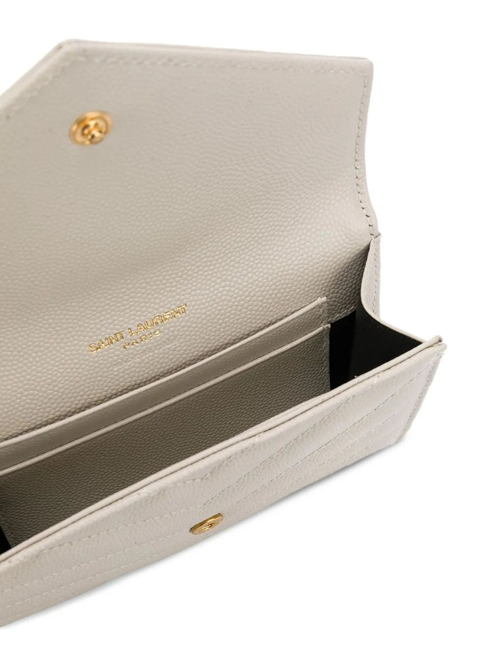  Saint Laurent Kleines Cassandre Portemonnaie   Weiß 