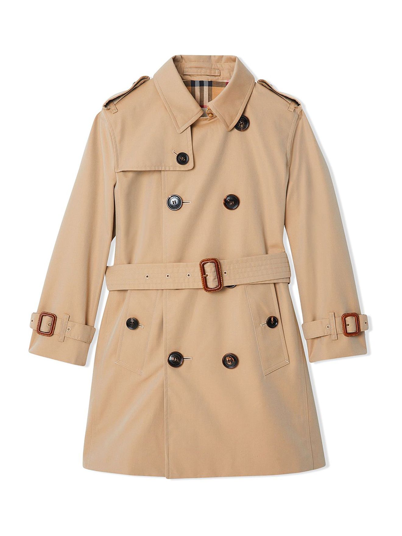 Burberry Kids Cotton Gabardine Trench Coat Neutrals | MODES