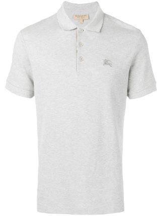 Burberry check placket outlet polo shirt