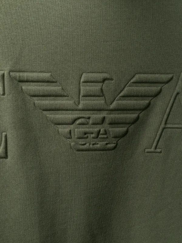 emporio armani embossed logo sweatshirt