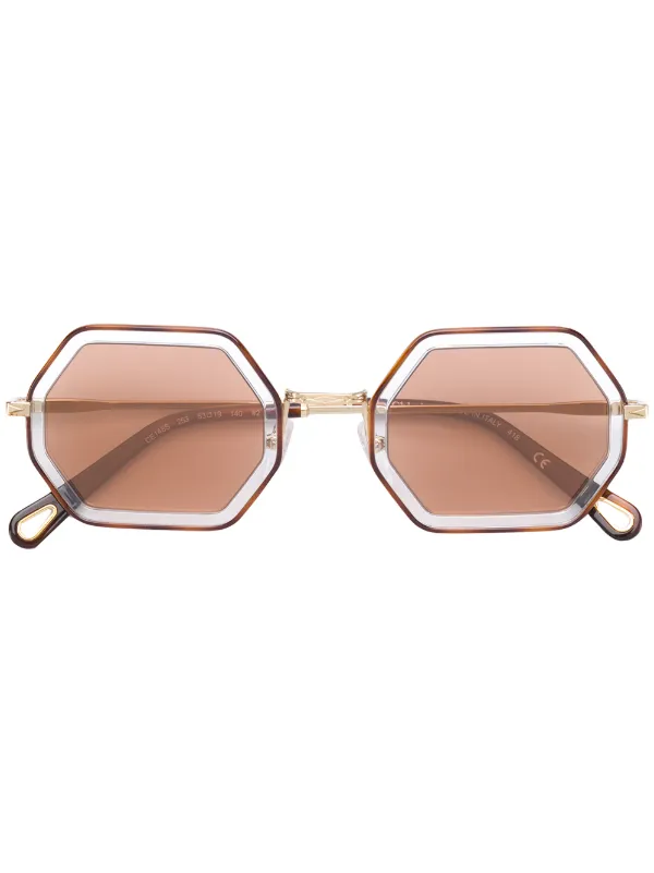 chloe hexagon glasses