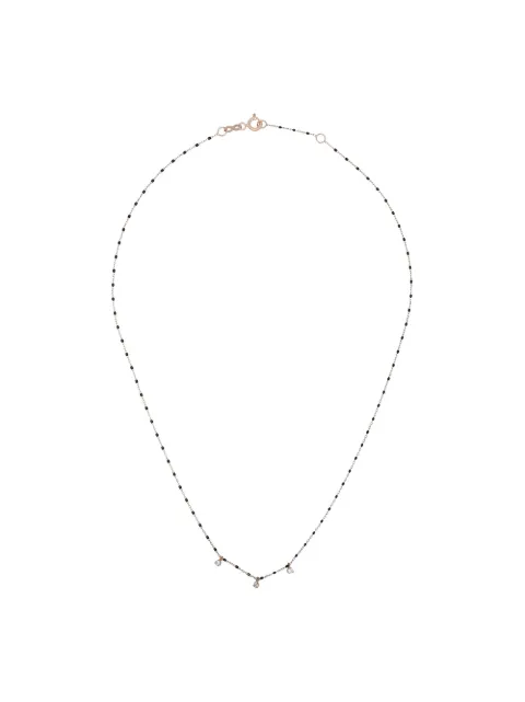 Gigi Clozeau 18kt gold diamond-detail beaded necklace