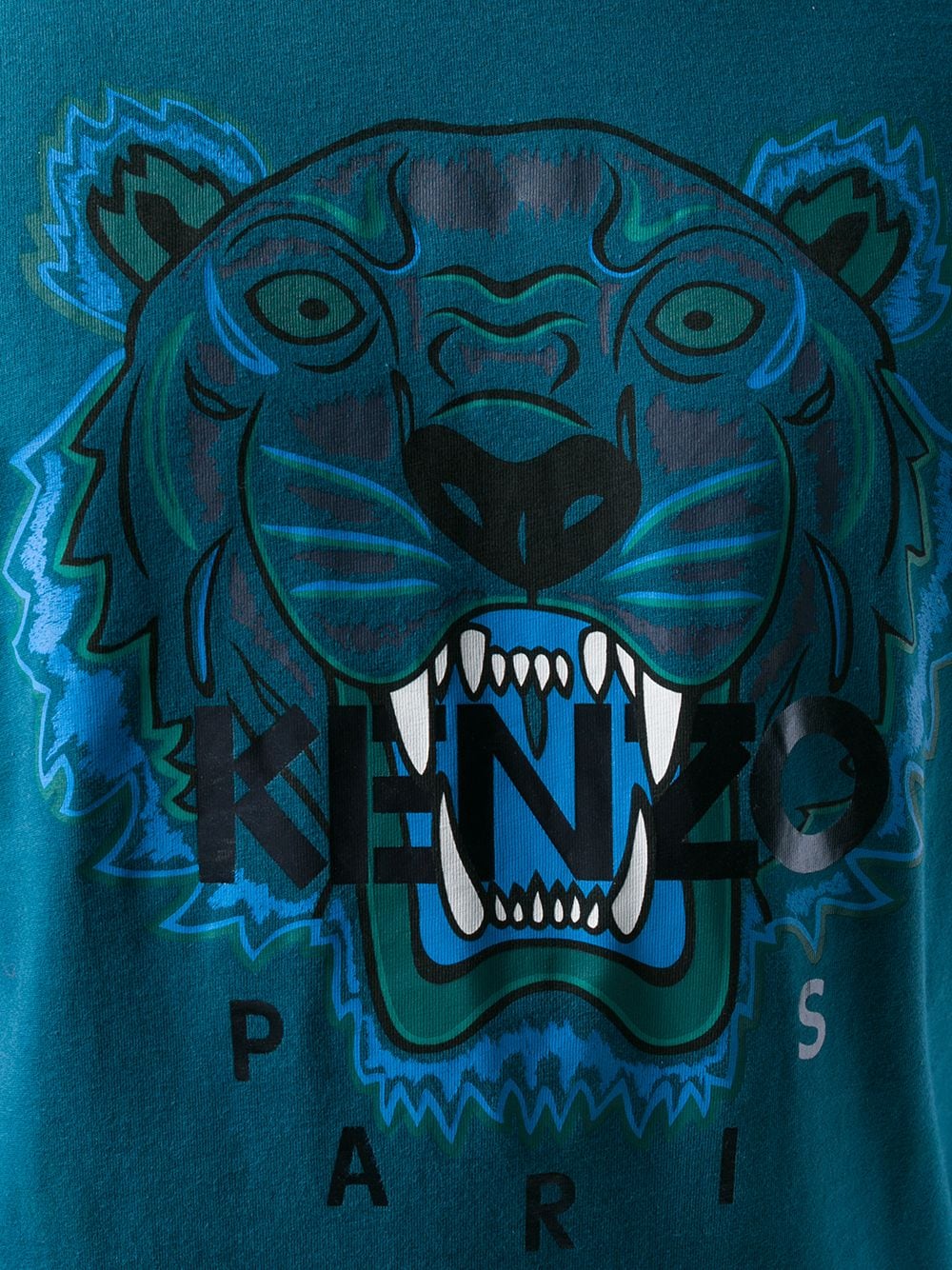 фото Kenzo футболка с принтом тигра и логотипа
