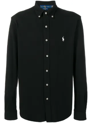 Black polo button down shirt hotsell