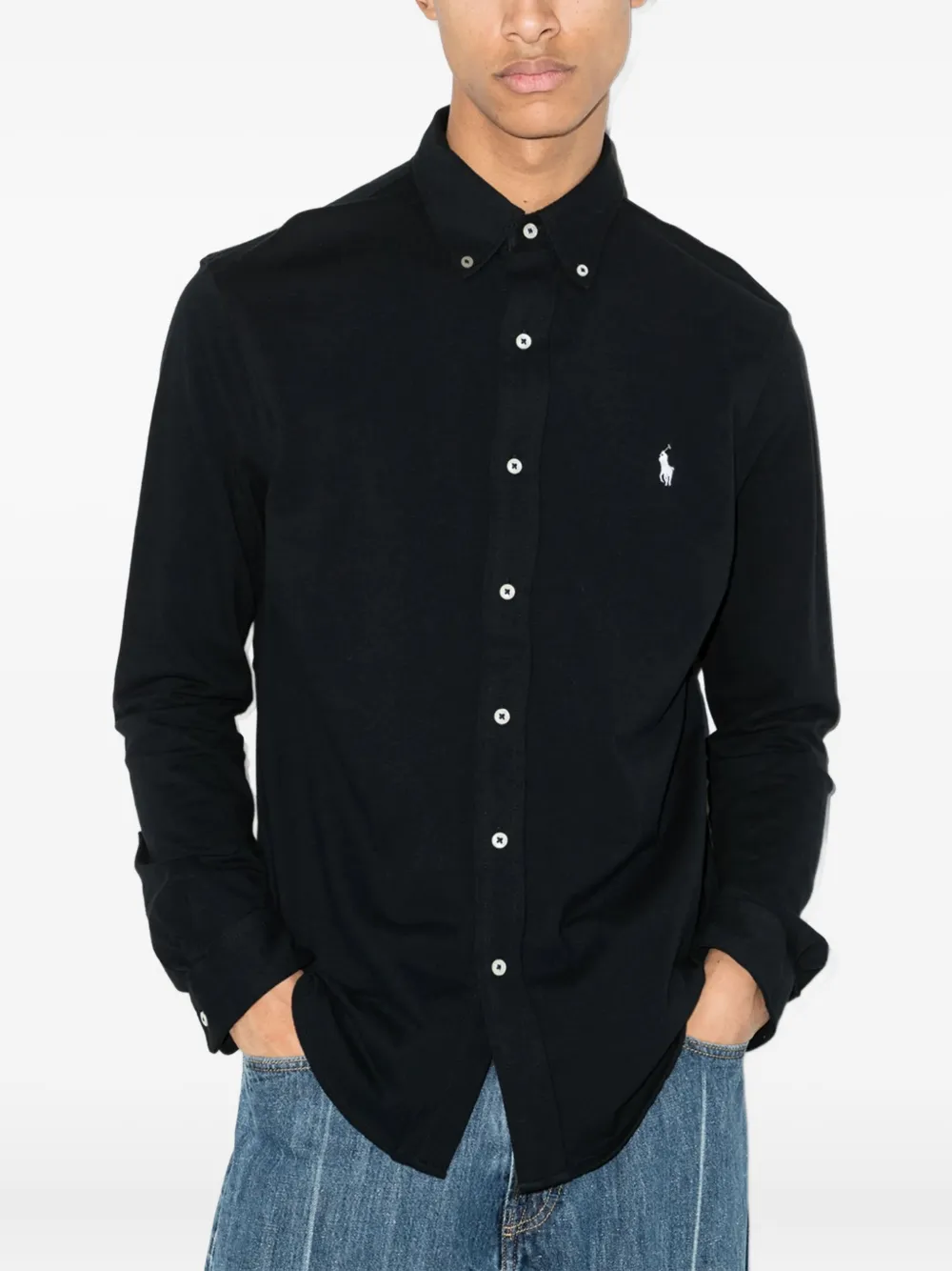 Polo Ralph Lauren logo embroidered button-down shirt | Image 2