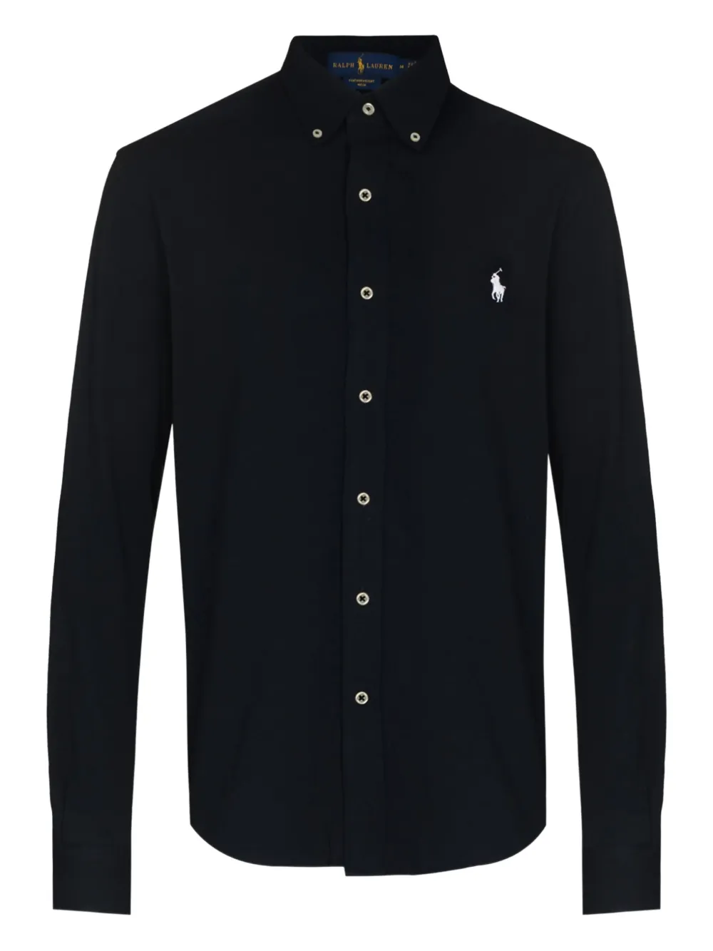 Polo Ralph Lauren logo embroidered button-down shirt | Black | Image 1