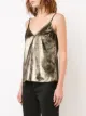 FRAME Camisole-Top im Metallic-Look