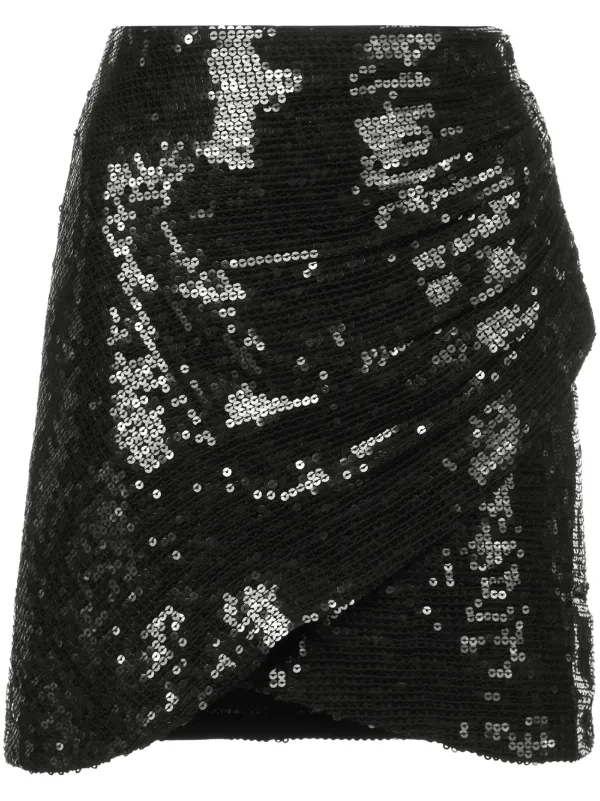 black sequin skirt wrap