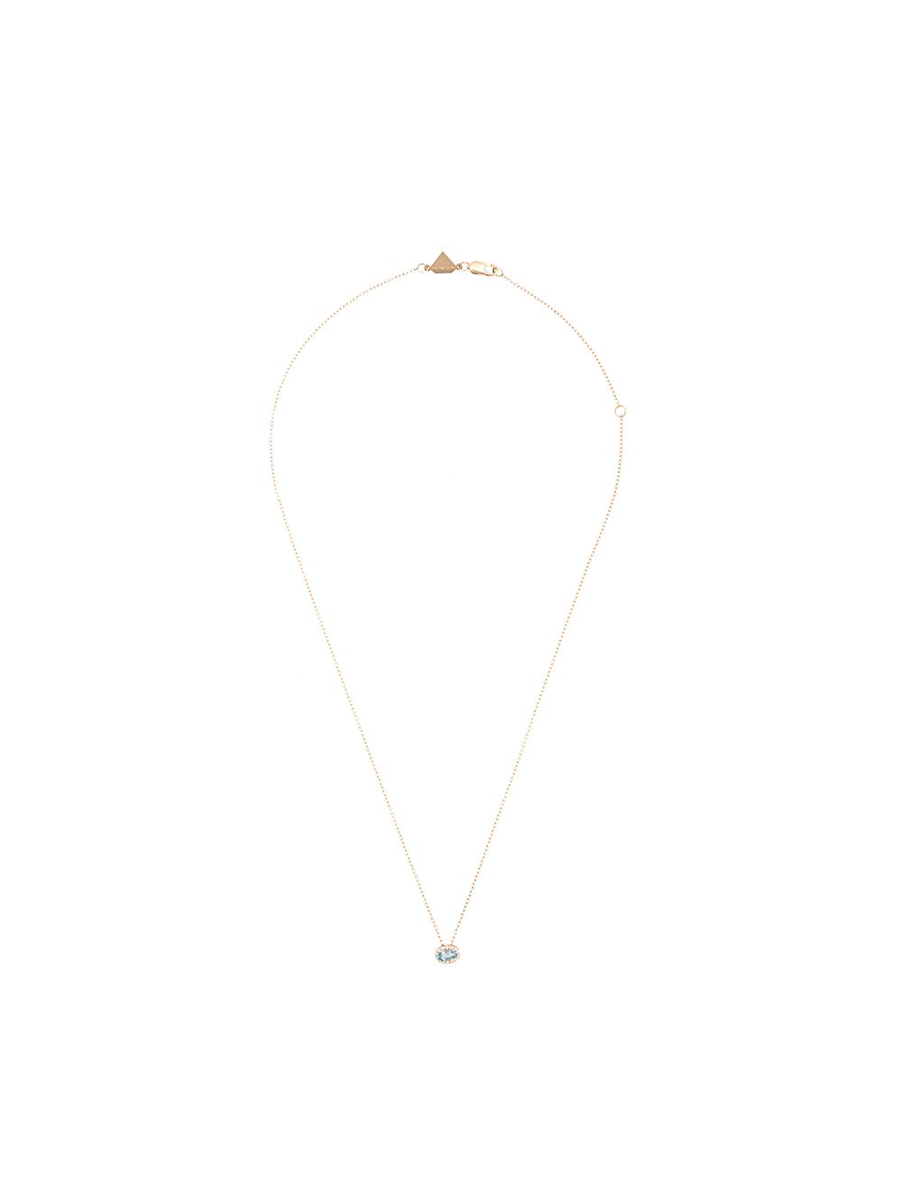 фото Alison lou 14kt yellow gold, blue topaz and diamond pendant necklace