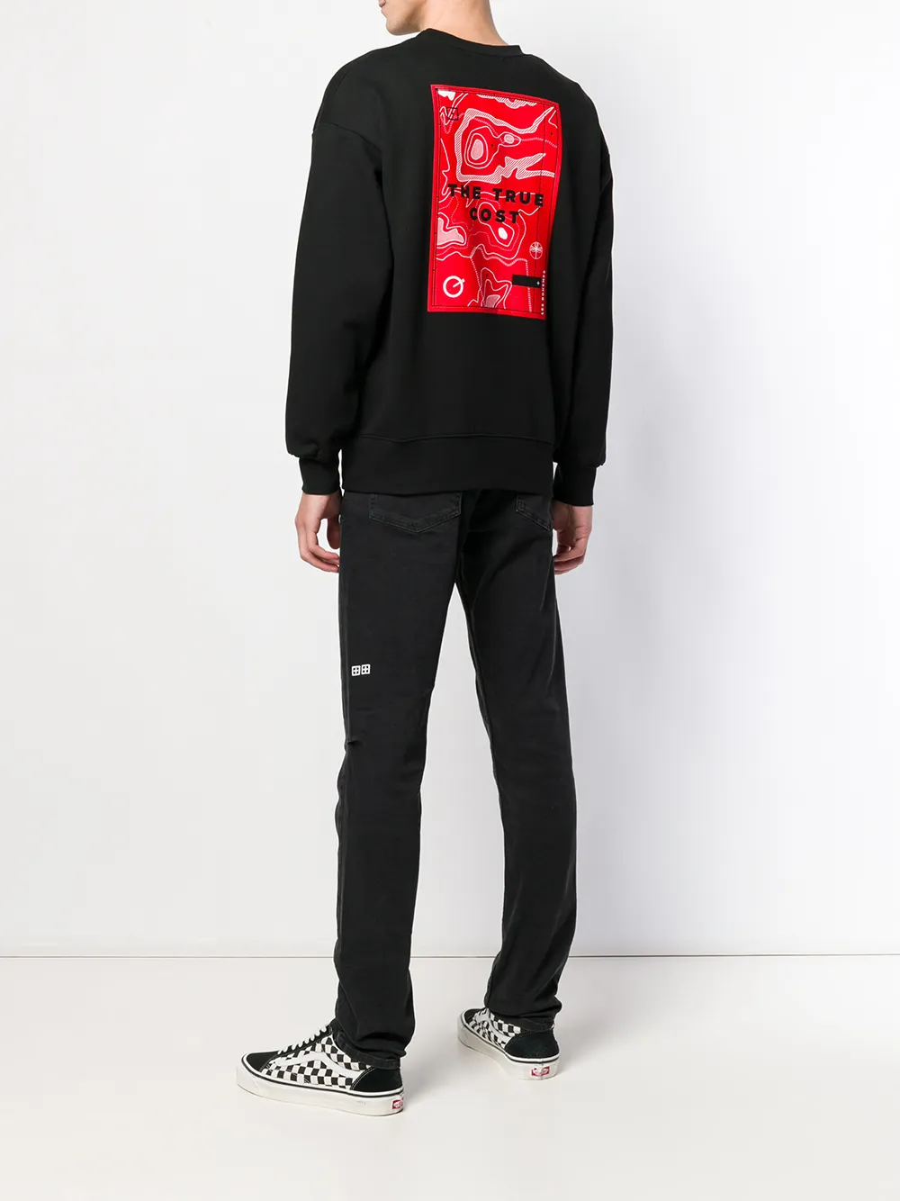 Les Bohemiens 'the true cost' sweater - Zwart