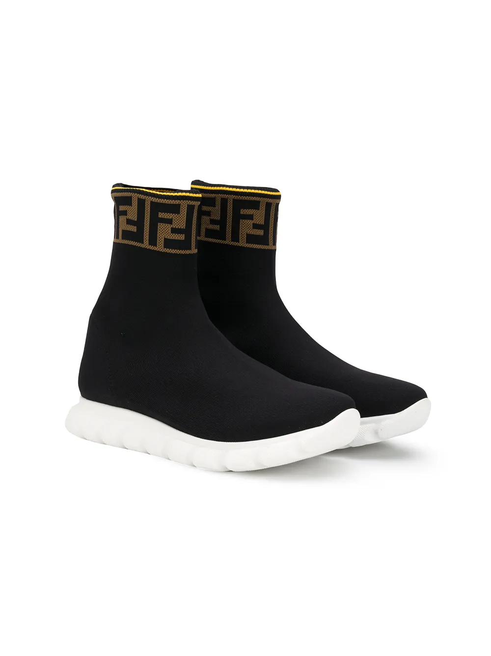 Fendi Kids хайтопы с логотипами FF Fendi Kids хайтопы с логотипами FF