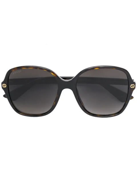Gucci Eyewear Oversized Sunglasses - Brown In Brown