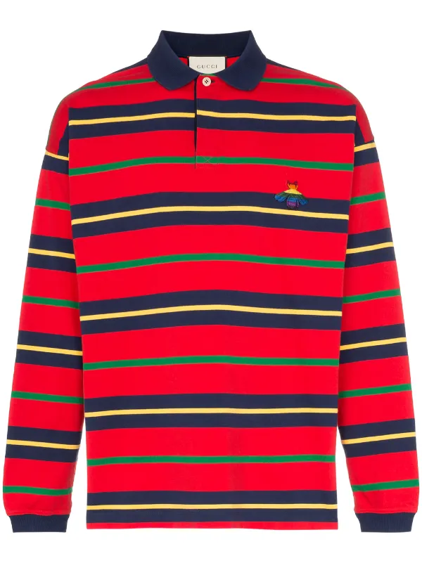 red gucci long sleeve shirt