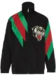 Image 1 of Gucci embroidered contrast stripe logo track jacket