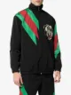 Gucci embroidered contrast stripe logo track jacket