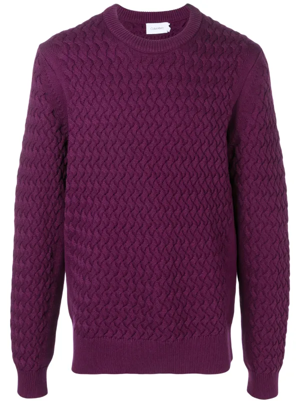 calvin klein purple sweater