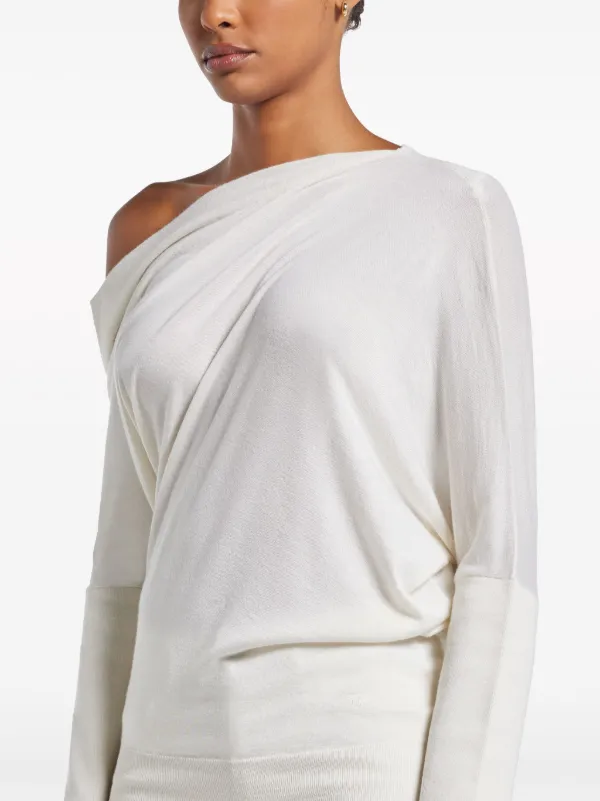 TOM FORD off the shoulder sweater women Polyamide Cashmere Silk M White