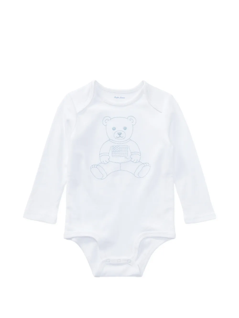 POLO RALPH LAUREN KIDS Body con orsetto ricamato - Bianco
