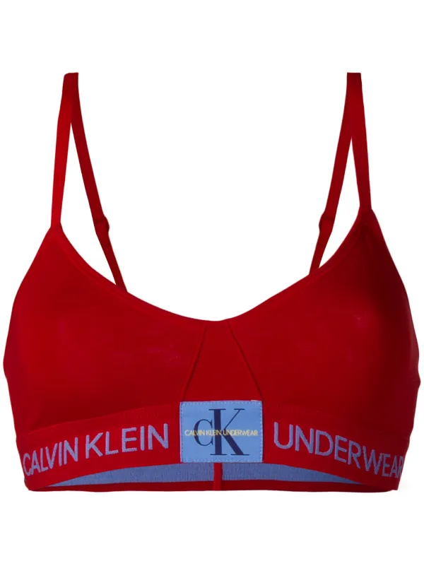 calvin klein monogram triangle bralette