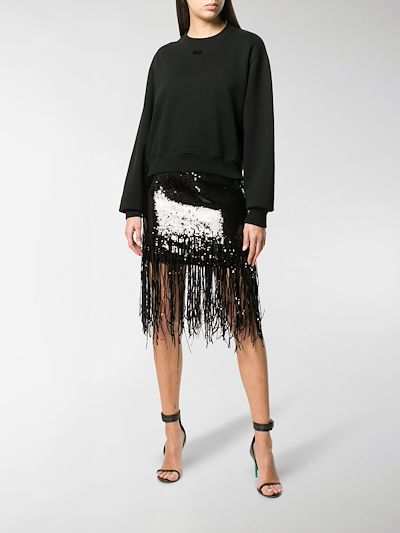 msgm fringe skirt