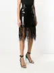 MSGM sequin fringed skirt