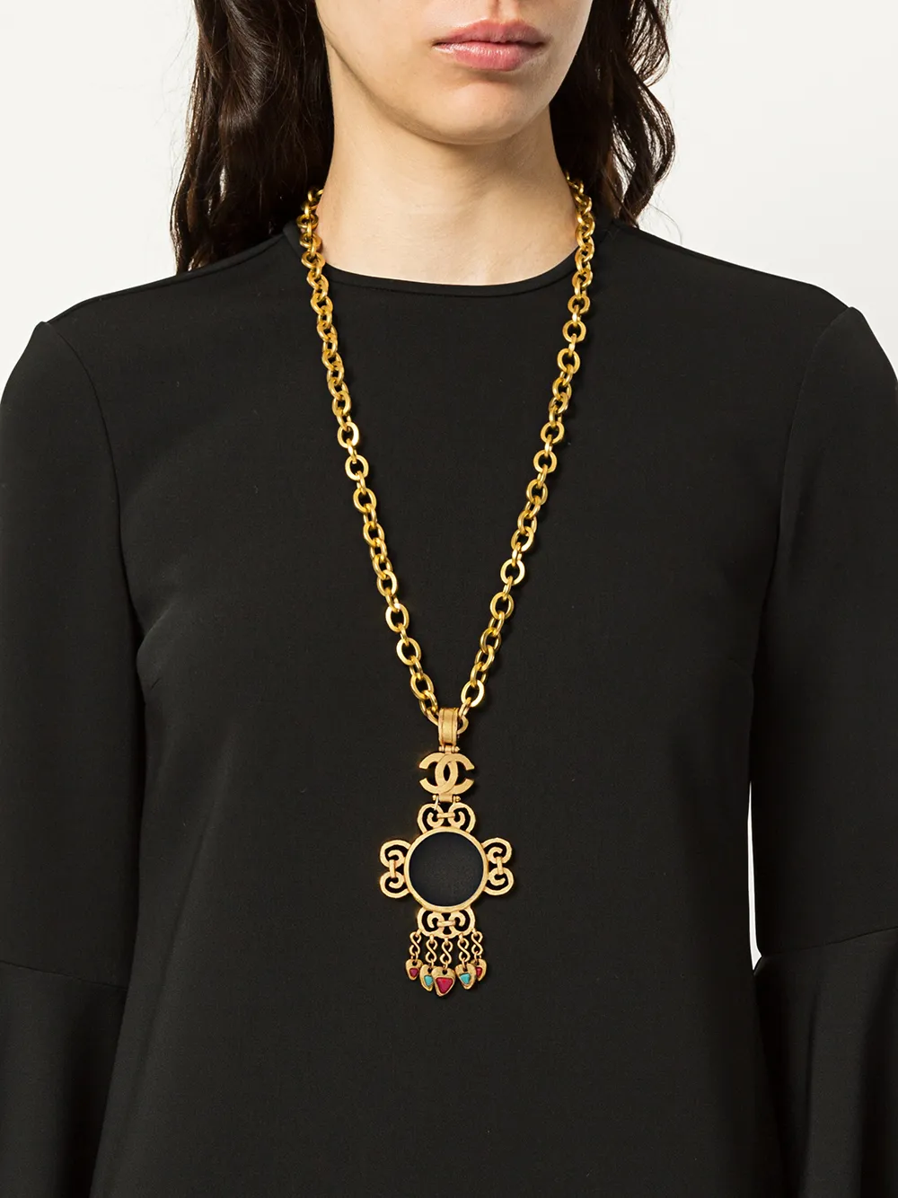 Image 2 of Chanel Pre-Owned 1995 Loupe pendant necklace