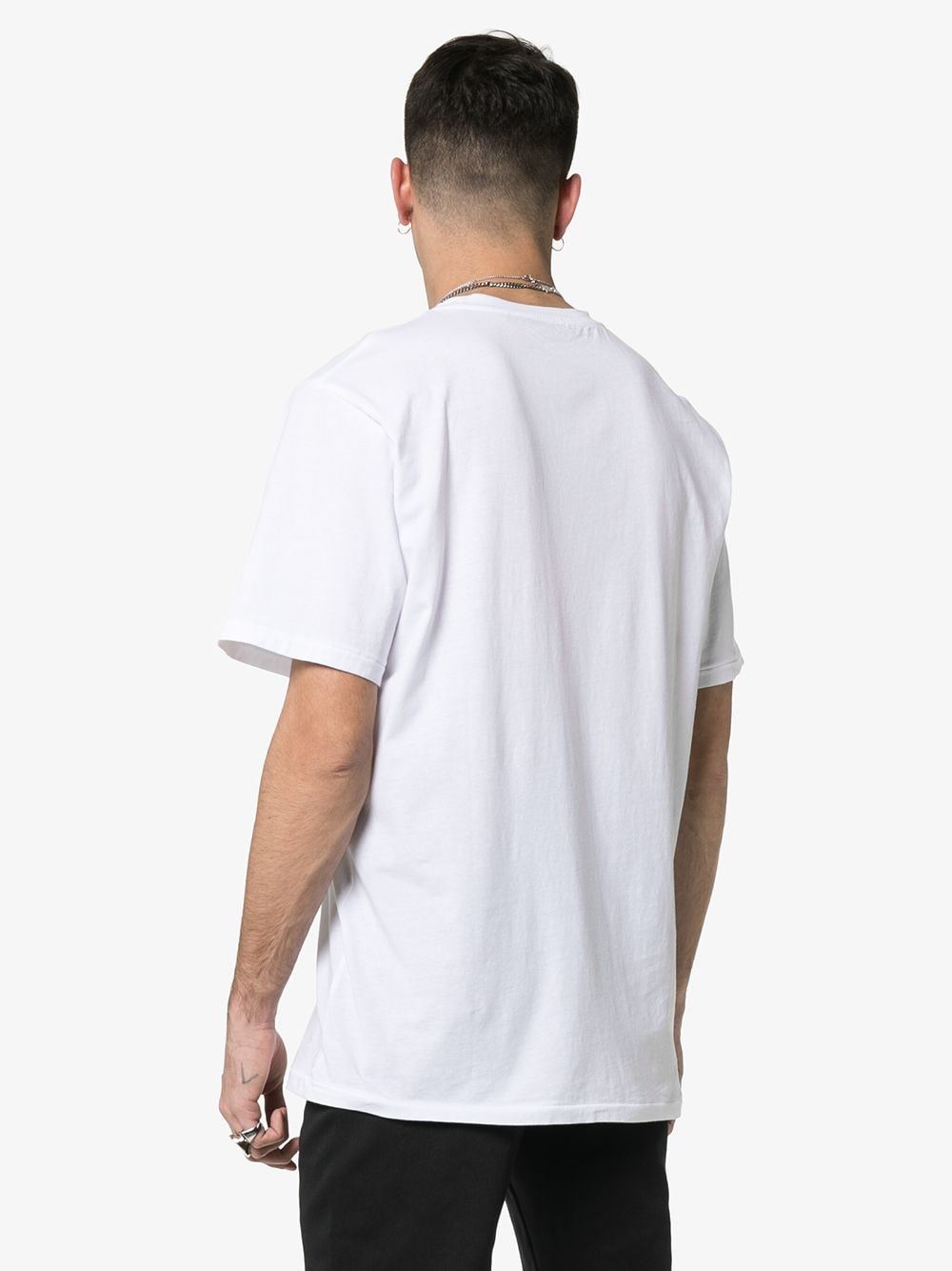Shop Haider Ackermann Slogan Print Short-sleeved Cotton T-shirt In White