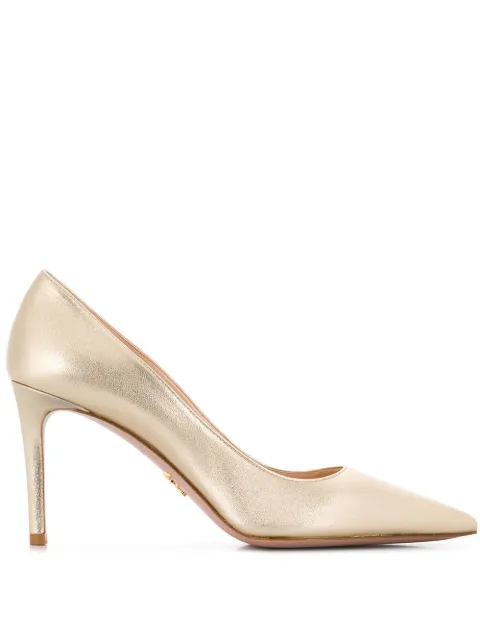 prada metallic pumps