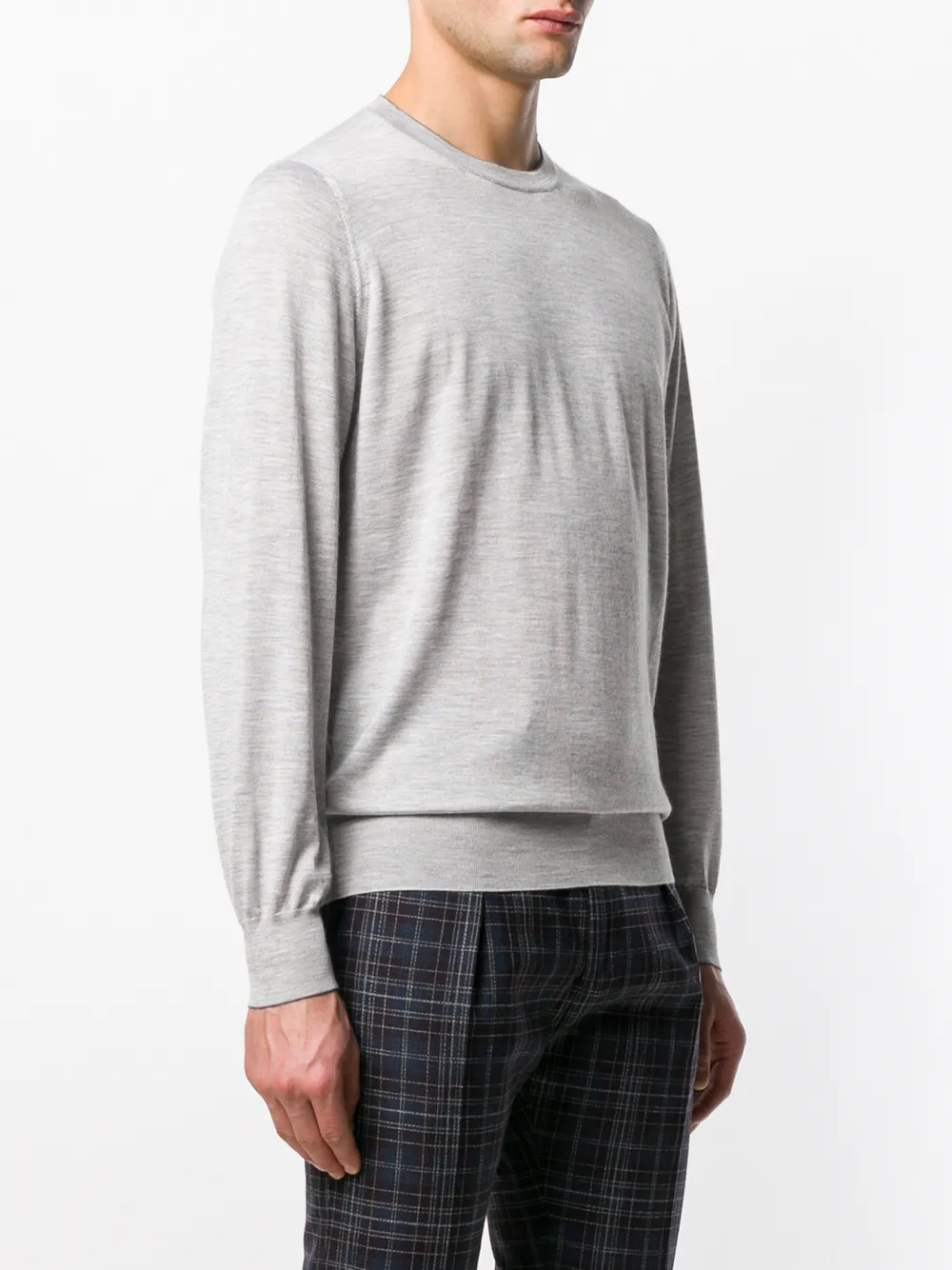Brunello Cucinelli trui met ronde hals Grijs