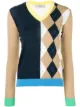 Image 1 of Pringle of Scotland argyle colour block knitted top