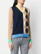 Pringle of Scotland argyle colour block knitted top