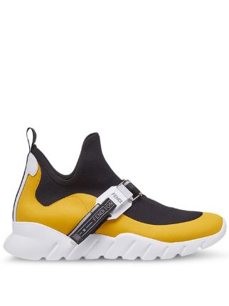 fendi black and yellow sneakers