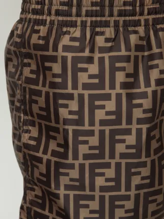 fendi logo swim shorts