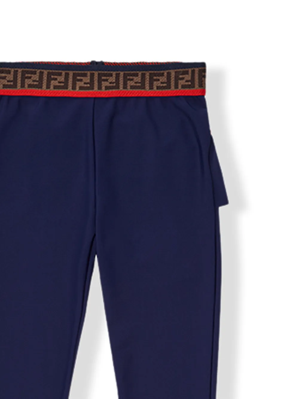 Fendi Kids Legging met franje Blauw