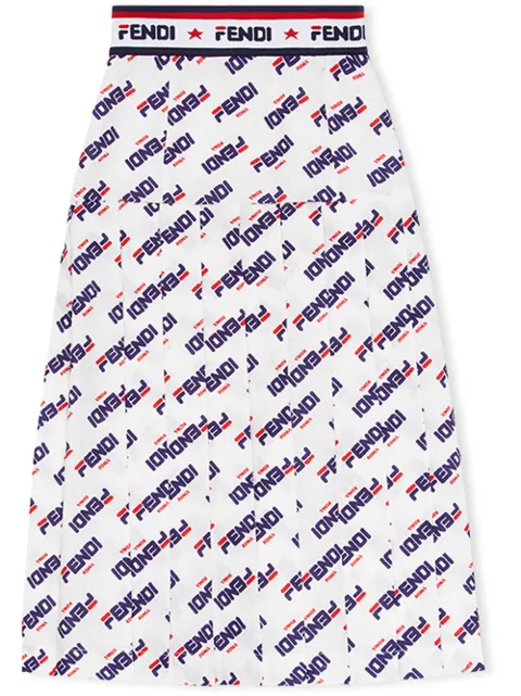 Fendi Kids falda plisada 