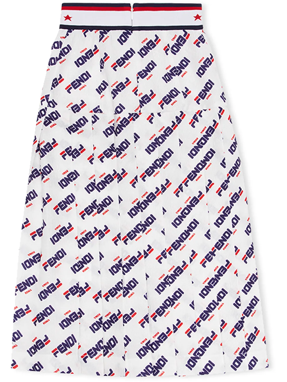 Fendi Kids Plooirok Wit