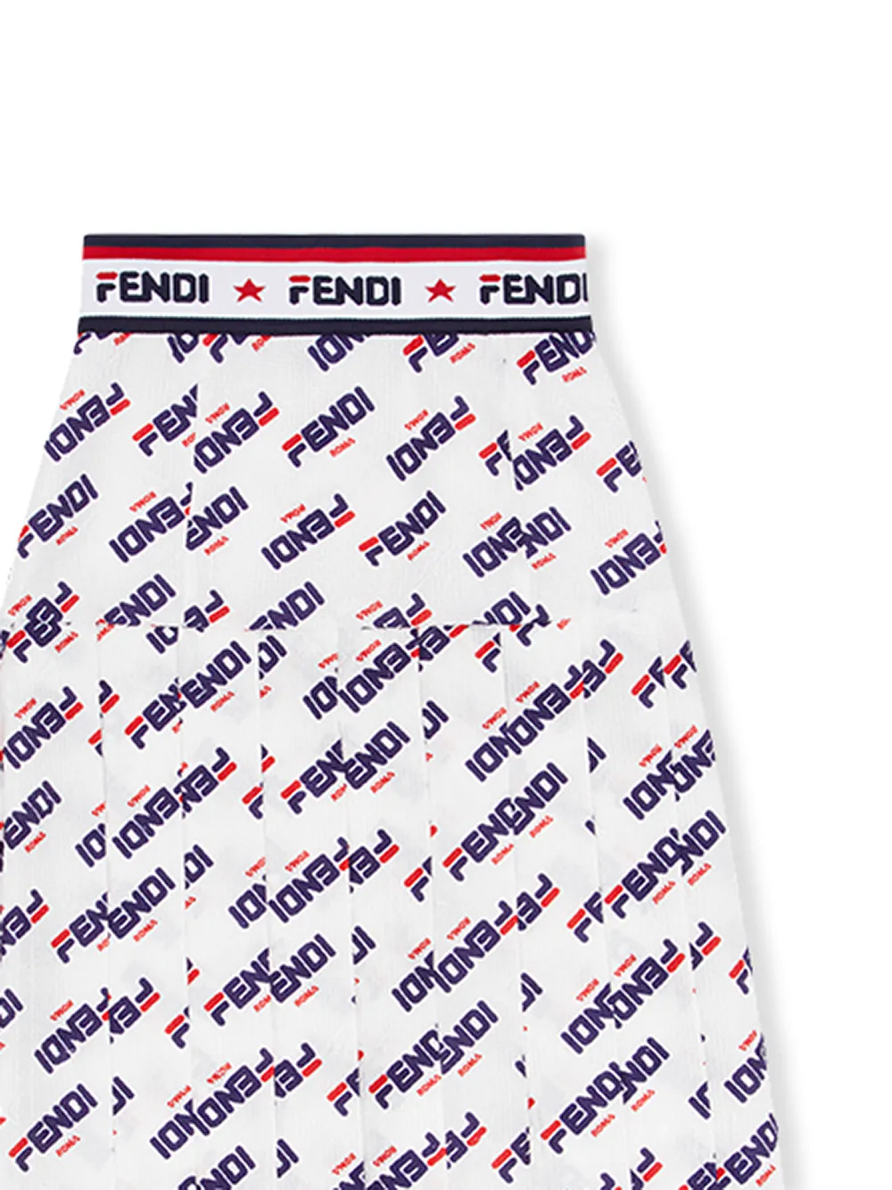 Fendi Kids Plooirok Wit