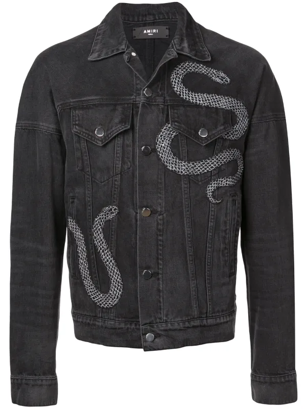 gucci jean jacket snake