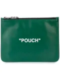 Off-White logo pouch - Green